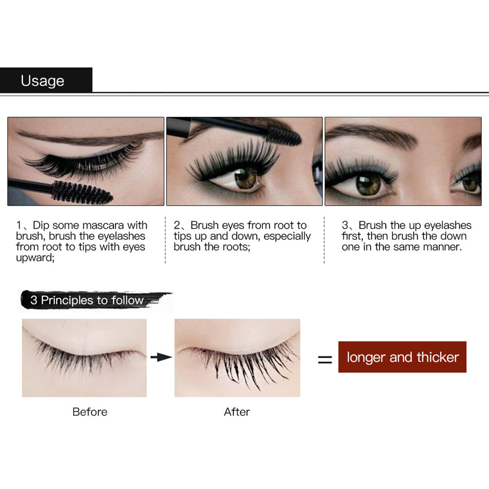 Women Eyelash Extension Black Thick Eye Makeup Beauty Mascara Cosmetic Gift