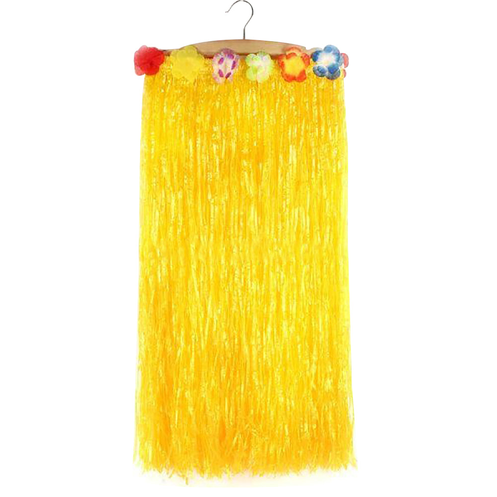 60/80cm Hawaiian Hula Grass Flower Party Dress Skirt Beach Dance Adult Costume
