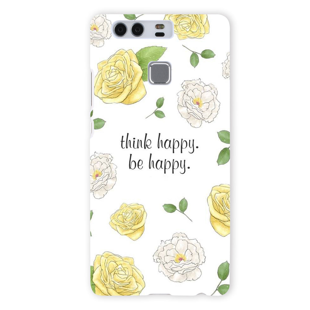 Think Happy Flower Phone Case Cover for iPhone X 8 Samsung S8 Huawei P9 Xiaomi