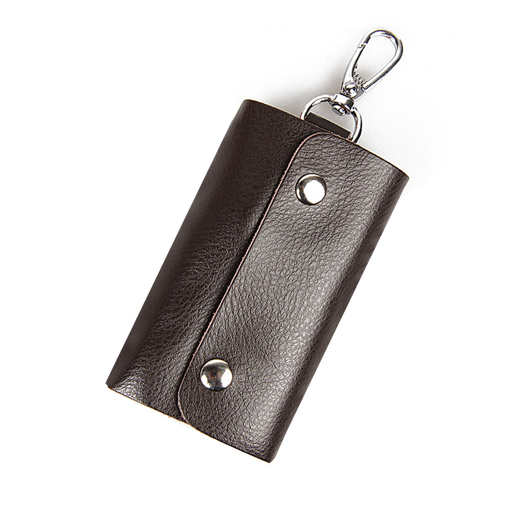 Pocket Size Cow Leather Car Key Holder Organizer Case Keyring Hanger Pouch Bag