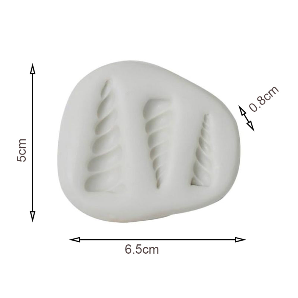 Cute 3D Unicorn Horn Shape Silicone Mold Fondant Cake Mold
