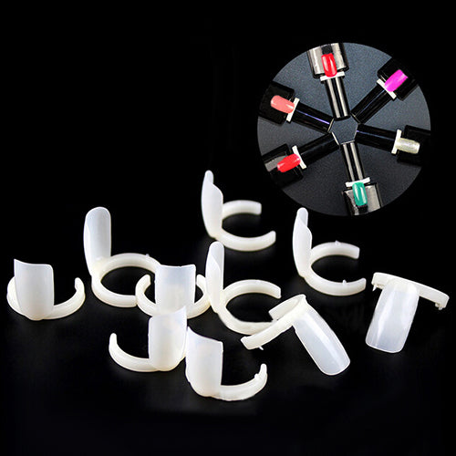 50 Pcs Polish UV Gel Color Pops Display Nail Art Ring Style False Nail Tips