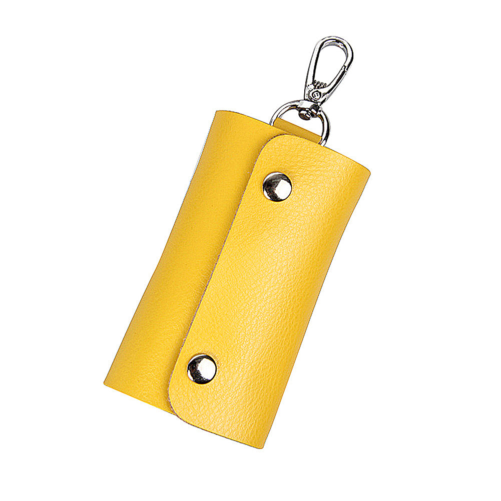 Pocket Size Cow Leather Car Key Holder Organizer Case Keyring Hanger Pouch Bag