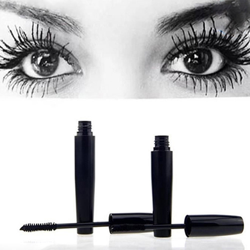 2Pcs Makeup Eyelash Long Curling Fiber 3D Mascara Eye Lashes Extension Black Set