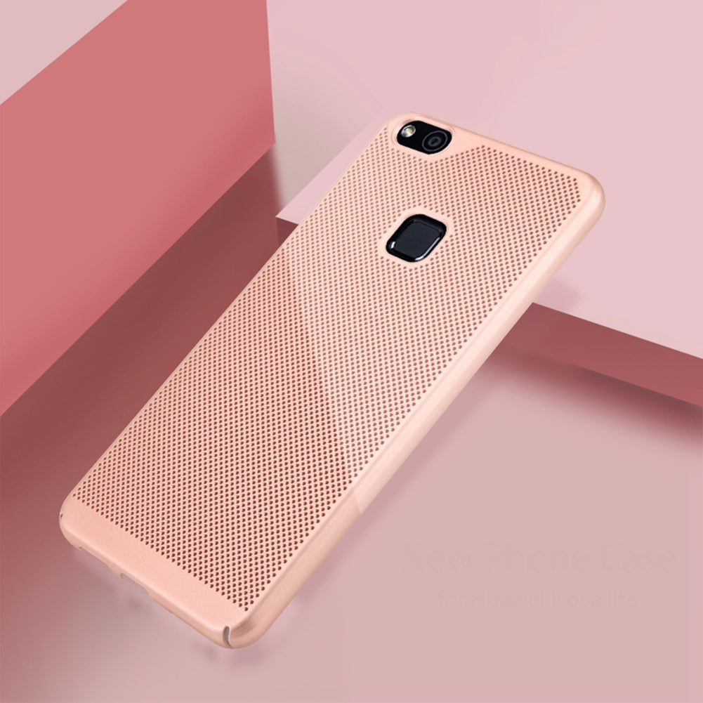 Utral Thin Huawei Nova Lite Mesh Design Radiating Back Covers Super Light PC Hard Phone Case for Huawei P10 Lite