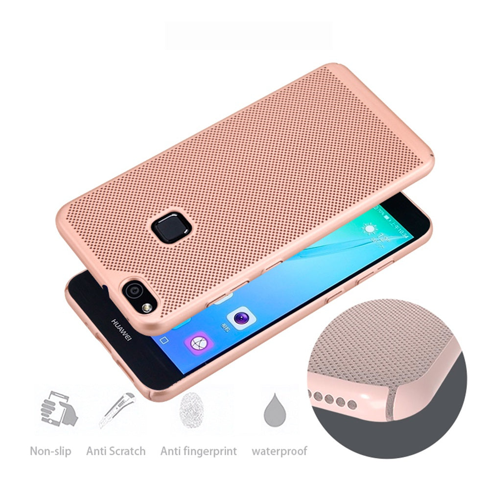 Utral Thin Huawei Nova Lite Mesh Design Radiating Back Covers Super Light PC Hard Phone Case for Huawei P10 Lite