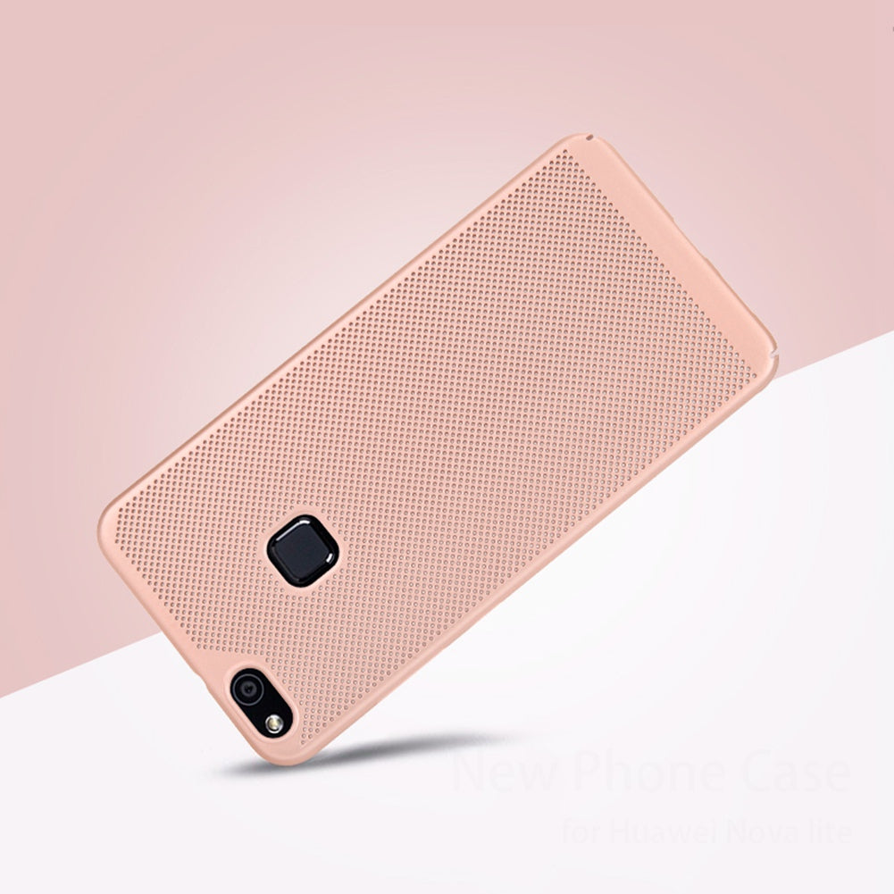 Utral Thin Huawei Nova Lite Mesh Design Radiating Back Covers Super Light PC Hard Phone Case for Huawei P10 Lite
