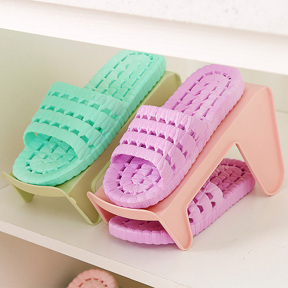 Fashion Plastic Shoes Display Rack Organizer Space Saving Storage Holder Shelf