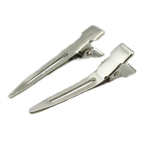 50Pcs Women's Girls' Flat Single Prong Alligator Hair Clips Barrettes for DIY