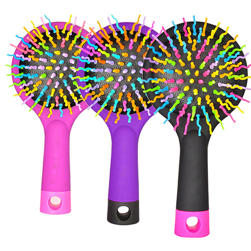 Rainbow Comb Volume Brush Candy Tone Magic Hairbrush with Mirror for Hair Tangle
