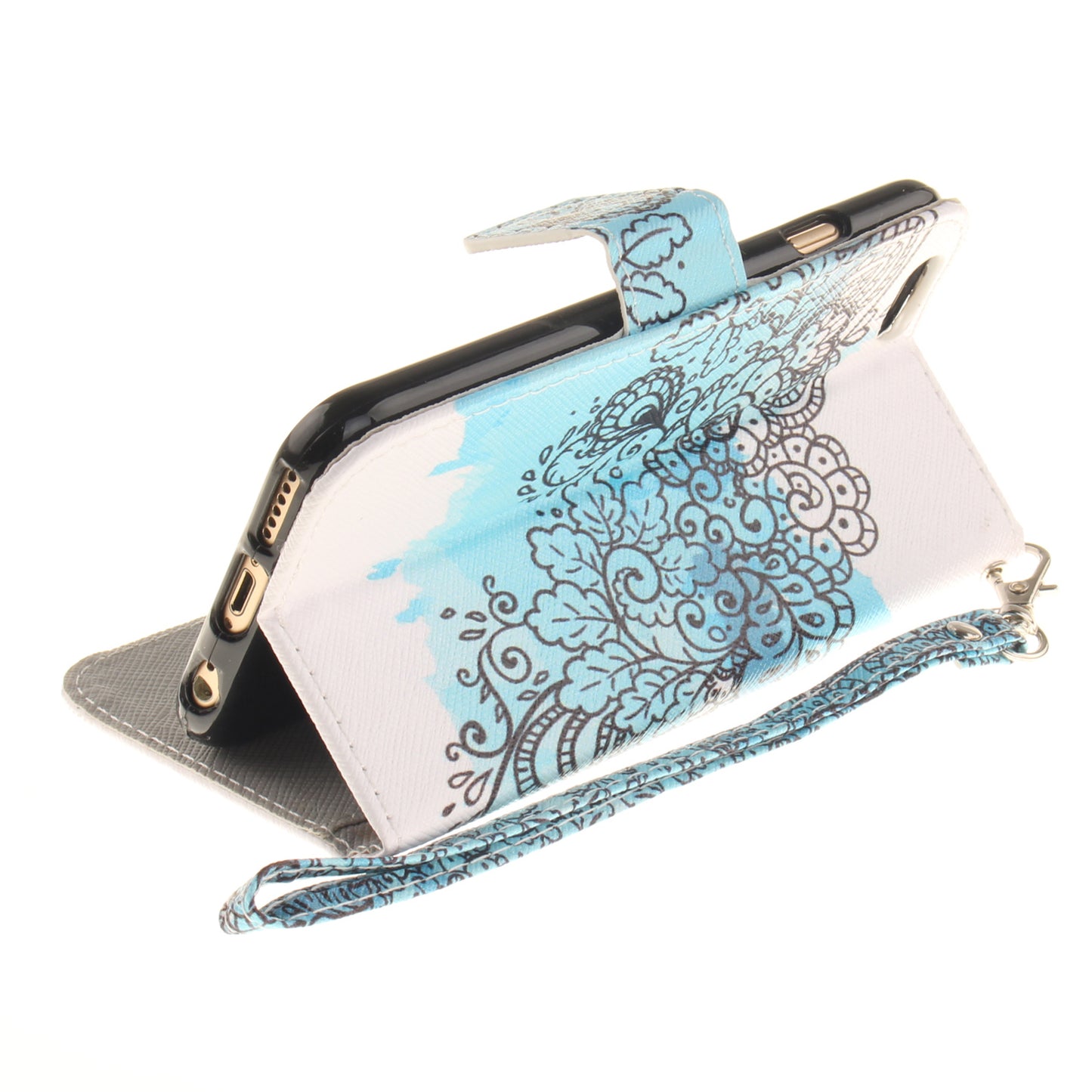 Apple iPhone 6 Case Pattern Printed Flip Magnetic Wallet Card Slot Soft Protective Cover for Apple iPhone 6/6S