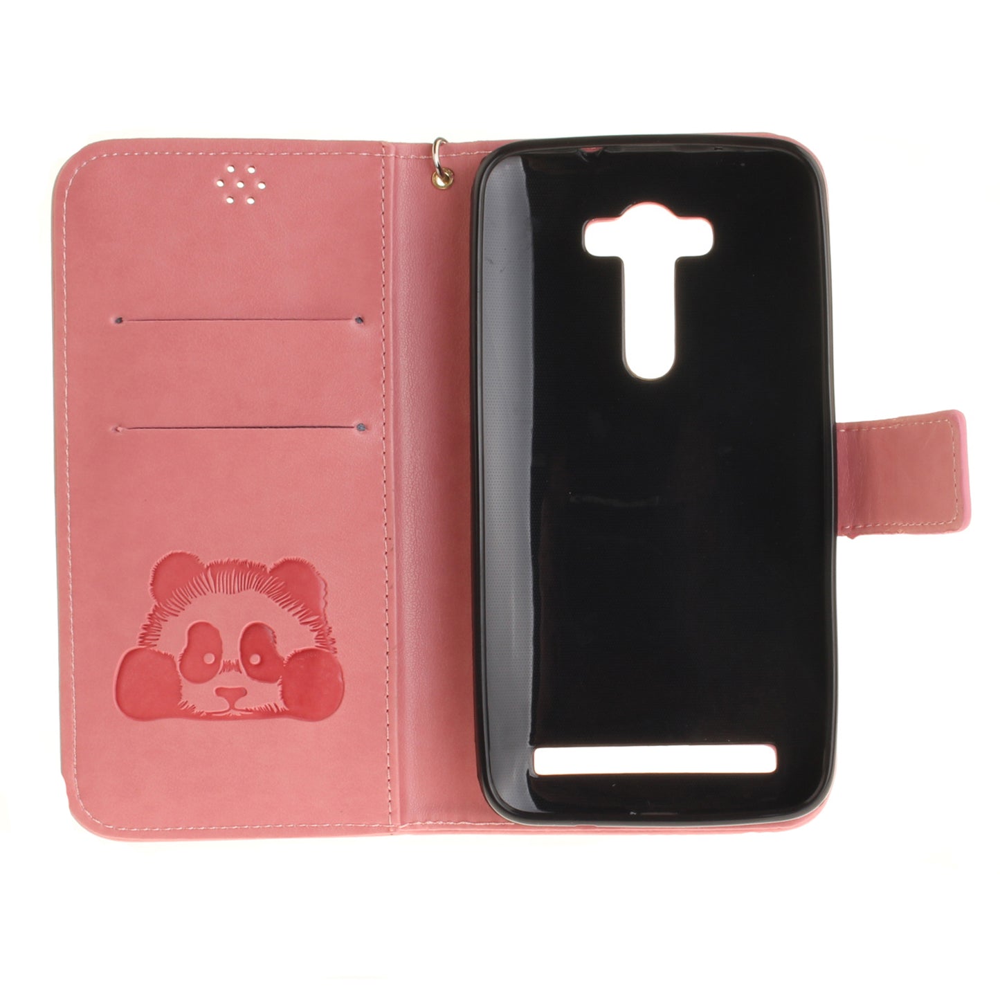 Asus Zenfone 2 Laser ZE551KL Case Panda Printed Flip Magnetic Wallet Card Slot Soft Protective Cover