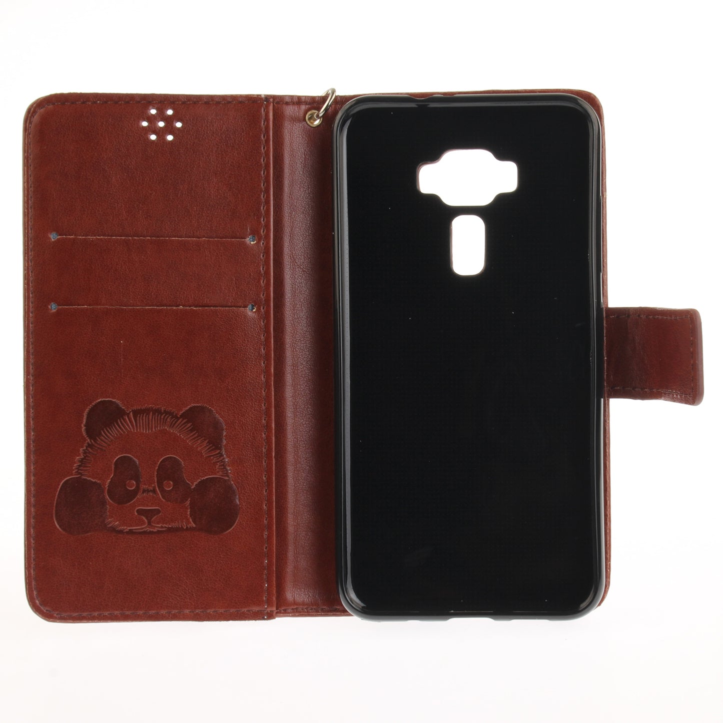 Asus Zenfone 3 ZE520KL Case Panda Printed Flip Magnetic Wallet Card Slot Soft Protective Cover