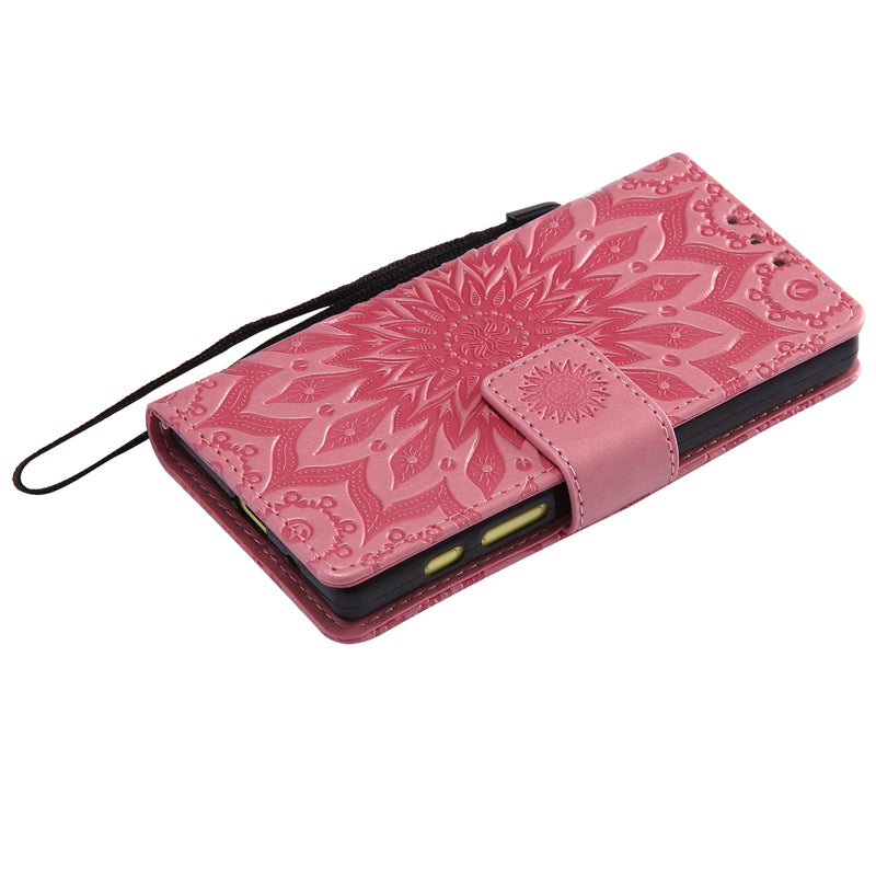 Sony Z5 compact Case, Sunflower Pattern PU Leather Wallet Protection Case for Sony Z5 compact
