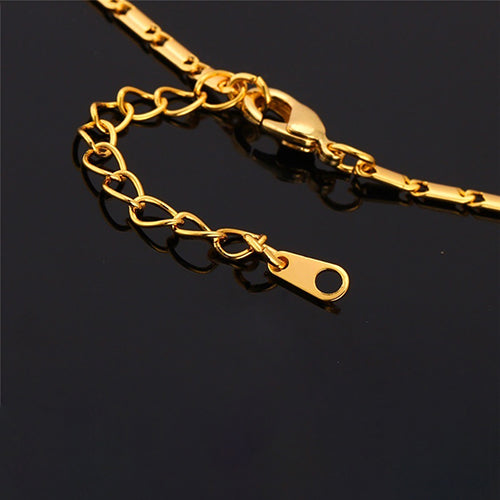 Islam Allah Pendant Charms Gold Plated Clear Rhinestone Muslim Choker Necklace