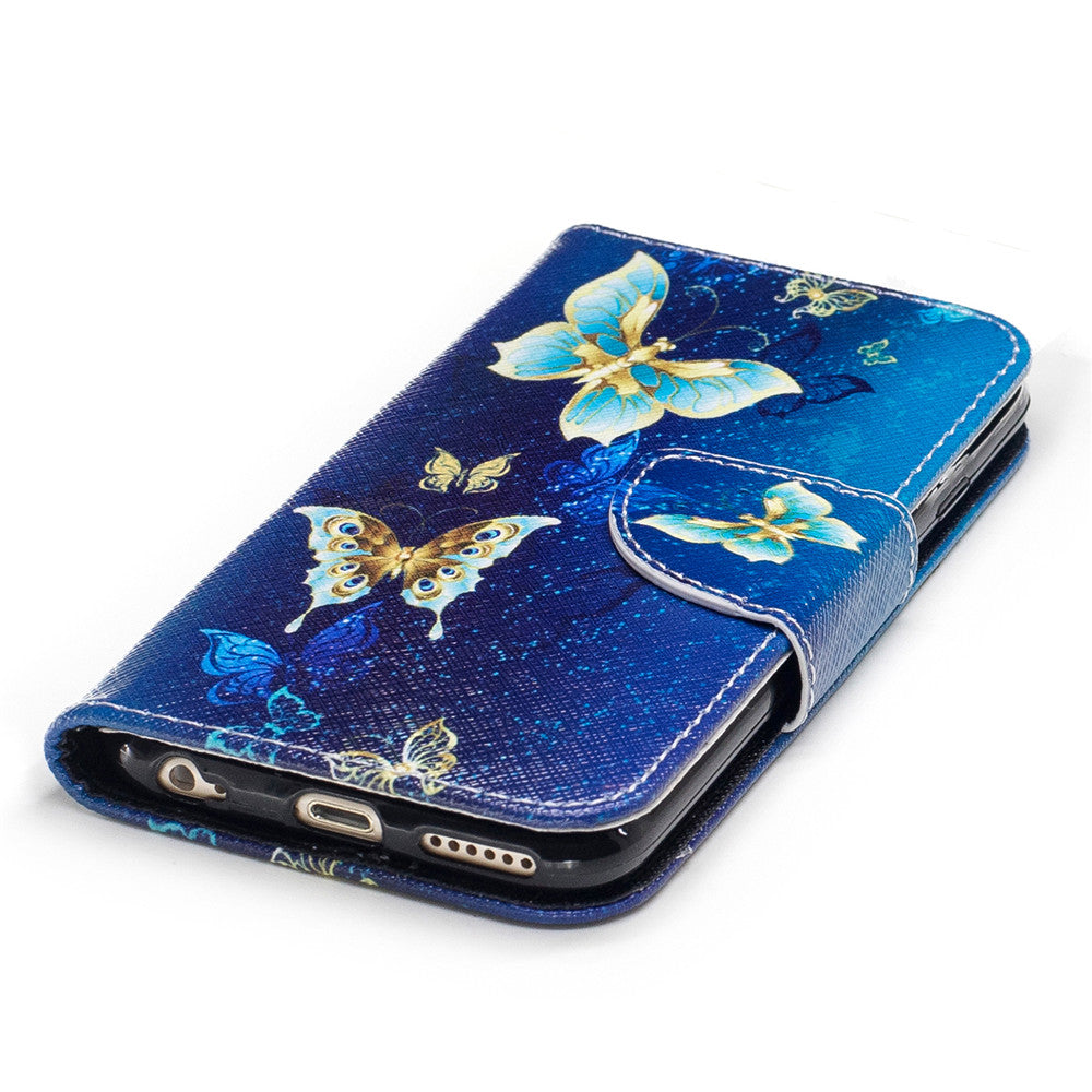 Apple iPhone 6 Case Pattern Printed Flip Magnetic Wallet Card Slot Soft Protective Cover for Apple iPhone 6/6s