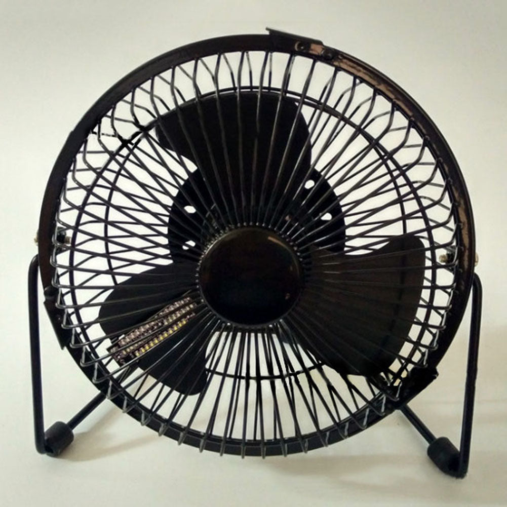 Mini USB Table Desk Cooling Fan LED Clock with Real Time Display Temperature
