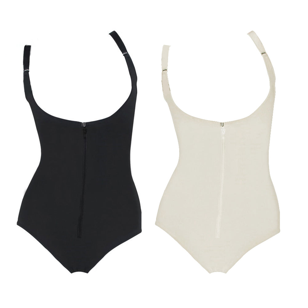 Women Fashion Sexy Detachable Latex Bodysuit Girdles Body Shaper with Zipper