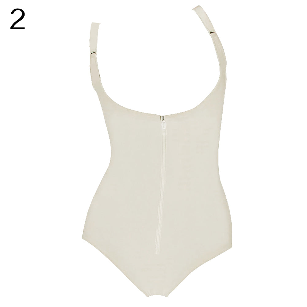 Women Fashion Sexy Detachable Latex Bodysuit Girdles Body Shaper with Zipper