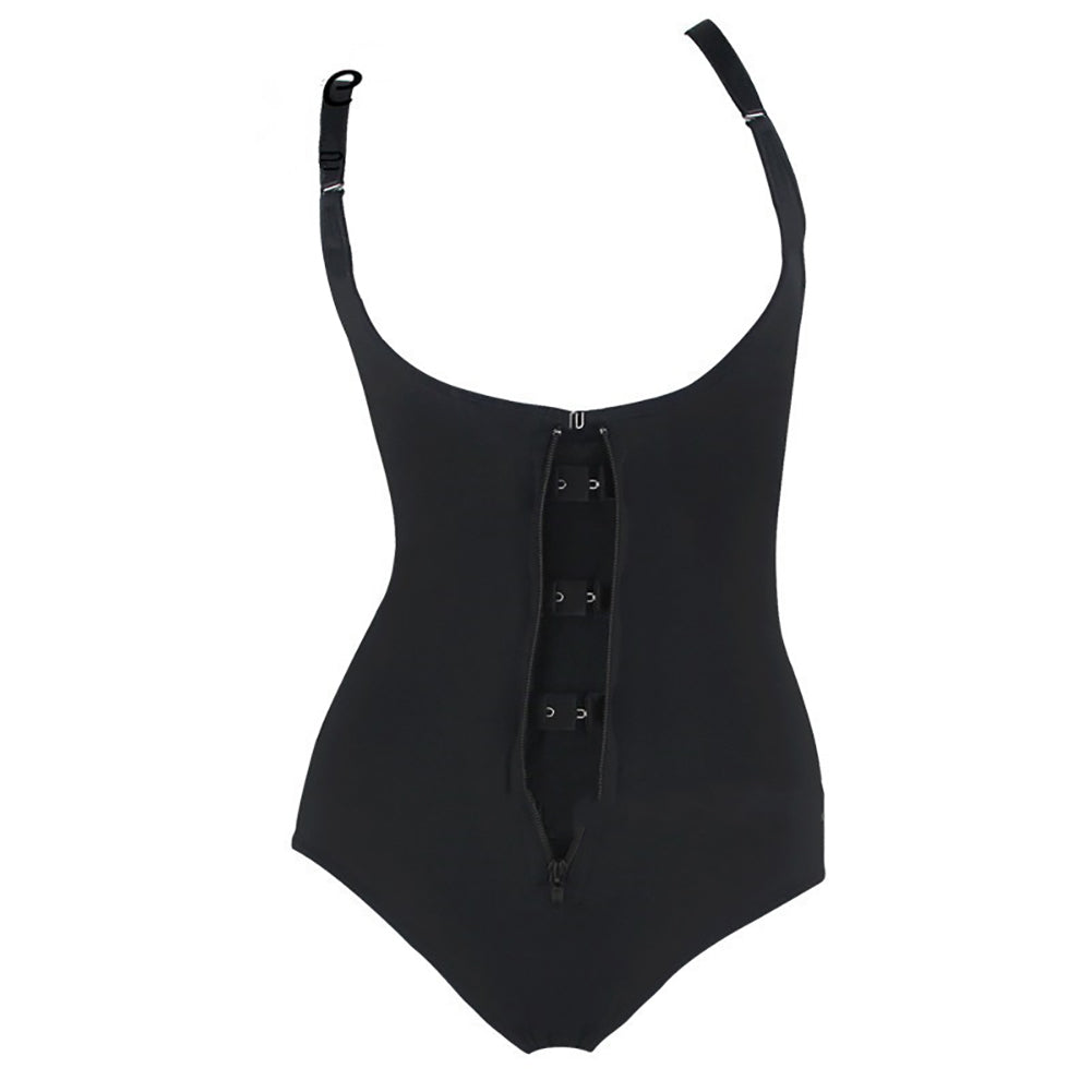 Women Fashion Sexy Detachable Latex Bodysuit Girdles Body Shaper with Zipper