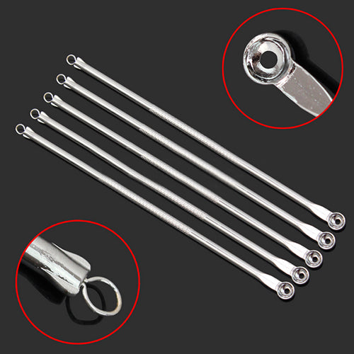 5Pcs Blackhead Comedone Acne Pimple Blemish Extractor Remover Stainless Needles