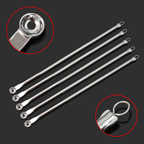 5Pcs Blackhead Comedone Acne Pimple Blemish Extractor Remover Stainless Needles