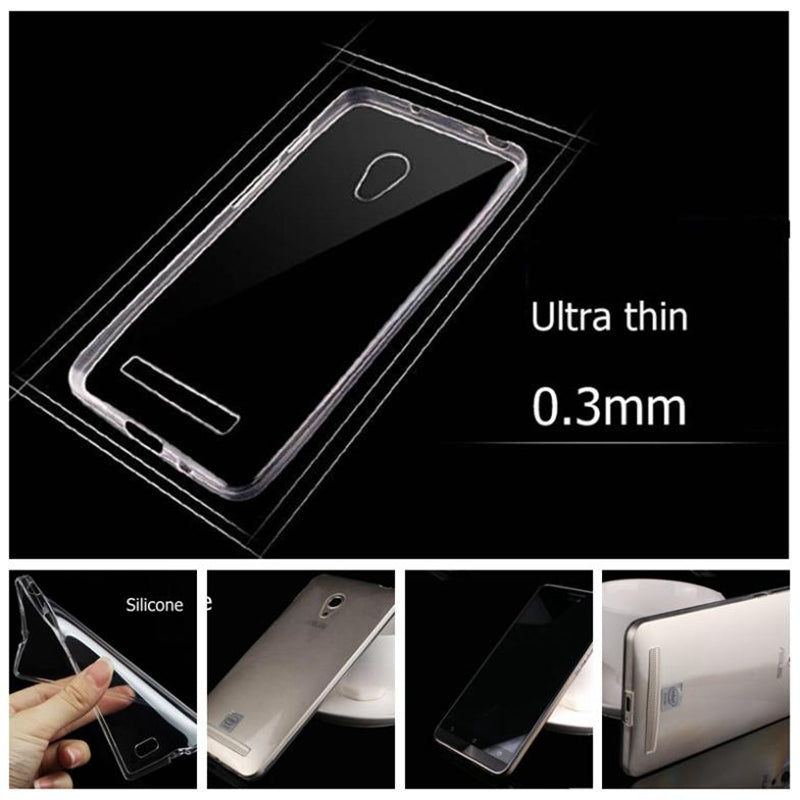 Ultra-thin 0.3mm clear tpu soft cover for Asus zenfone 5 cell phone silicone protective case of crystal Transparent +1pcs film