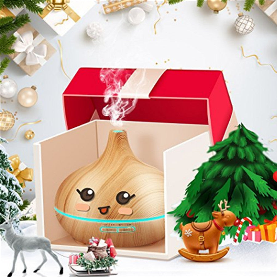 KCL08 300ml Cool Mist Humidifier Ultrasonic Aroma Essential Oil Diffuser for Office Home Bedroom Living Room -Wood Grain