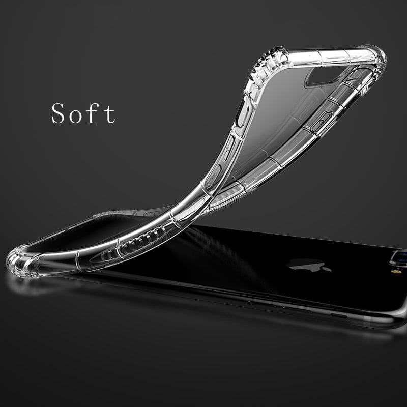 TPU Transparent phone Cases For iPhone X 8 7 6 6s Plus Soft Silicone protection Cover Case