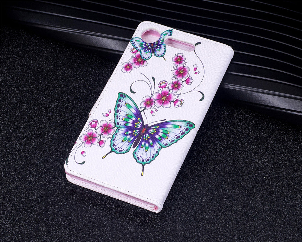 Sony Xperia XZ1 Case PU Leather Flip Wallet Magnetic Cover for Sony Xperia XZ1