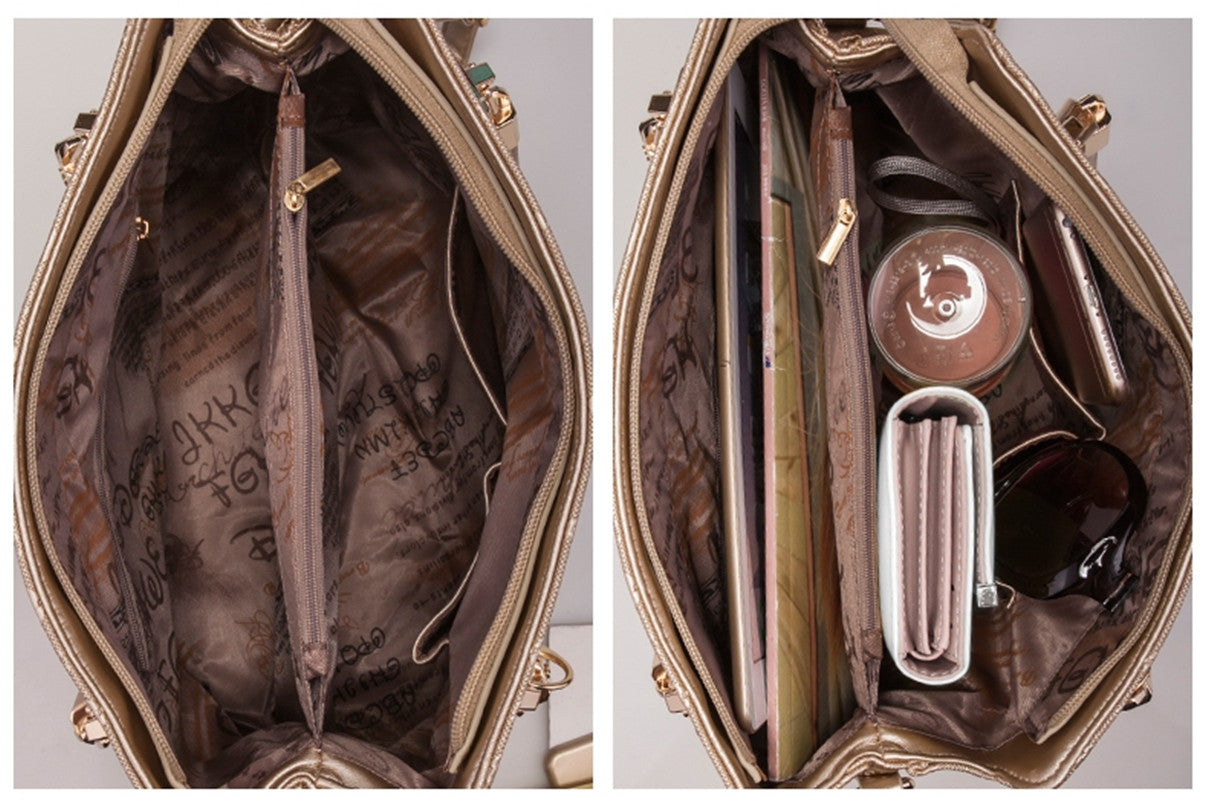 Women Bags Set 4Pcs PU Leather Handbag Casual Shopping Messenger Bags BB-012