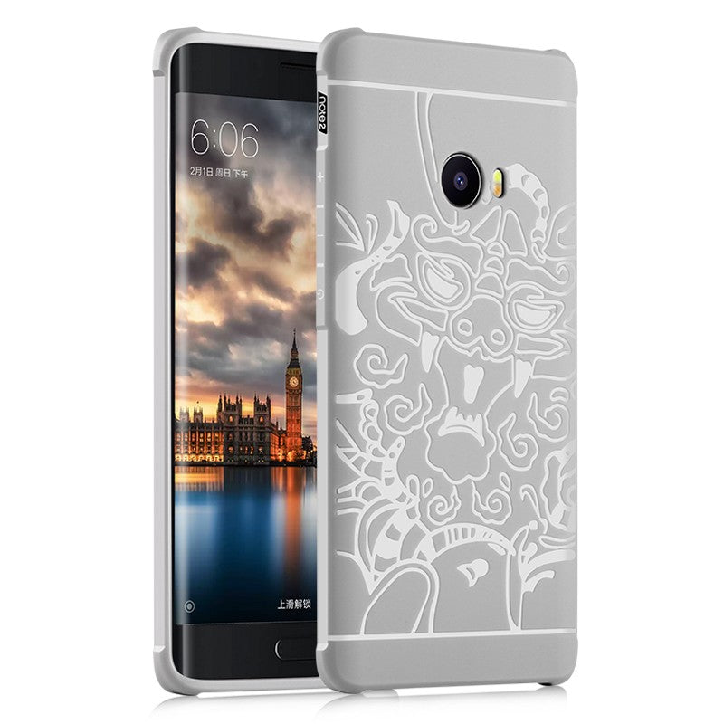 Xiaomi Mi Note 2 Case 3D Embossed Dragon Pattern Luxury Full Covered Matte Non-slip Protective Cover Xiaomi Mi Note 2