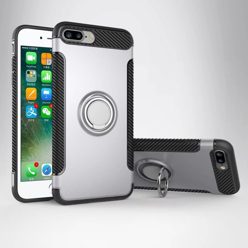 Case for iPhone 8 Case Car Holder Magnetic Suction Bracket Cover For iPhone 8 Back Cover Ring Holder Stand