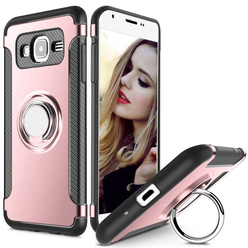 Case for Samsung Galaxy J3 J5 J7 2016 Case J510F J710F J320 Holder Stand Magnetic Suction Bracket Case 360 Ring Rotating