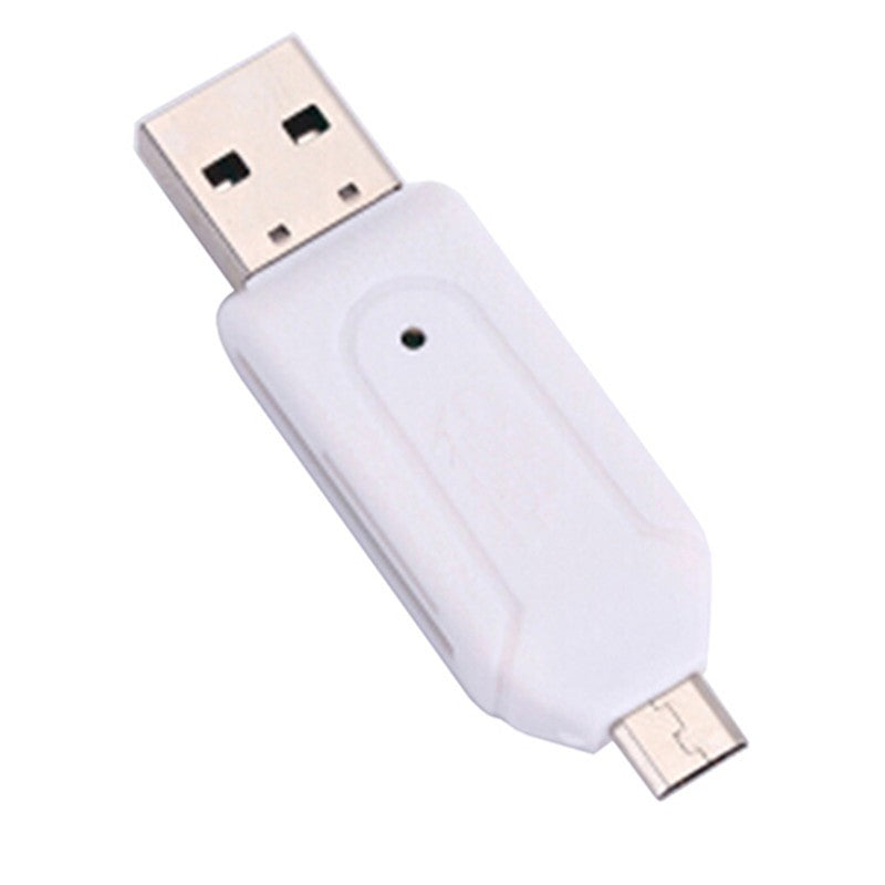 Top Quality Hot Selling 2 in 1 USB OTG Card Reader Universal Micro USB TF SD Card Reader for PC Phone 7BWZ