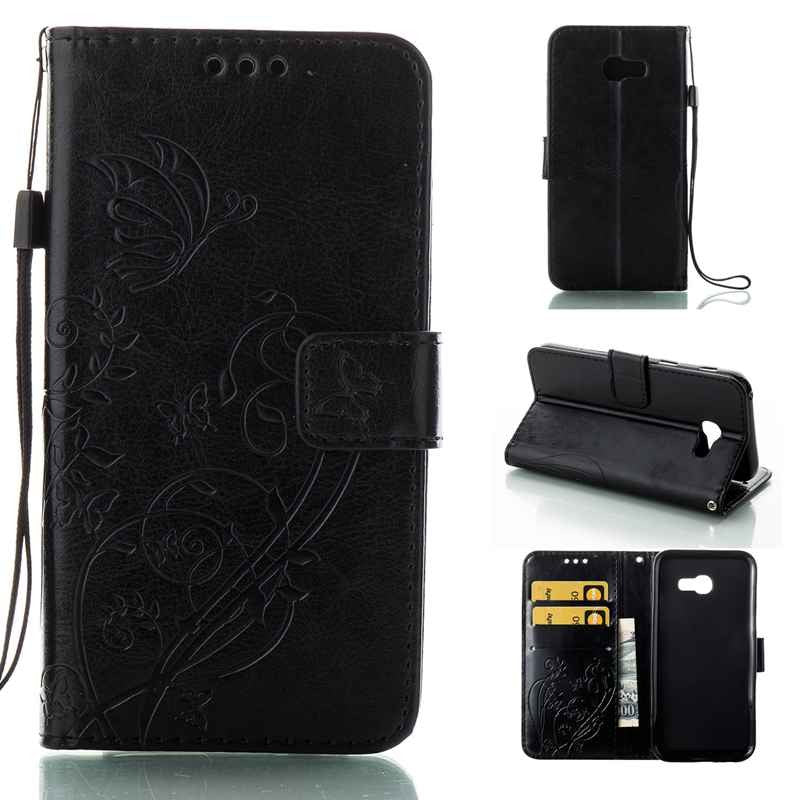 Luxury 3D Embossing Flower Flip Wallet Cover for Samsung Galaxy A5 2017 PU Leather Case for Samsung A5 2017 A520F Pouch