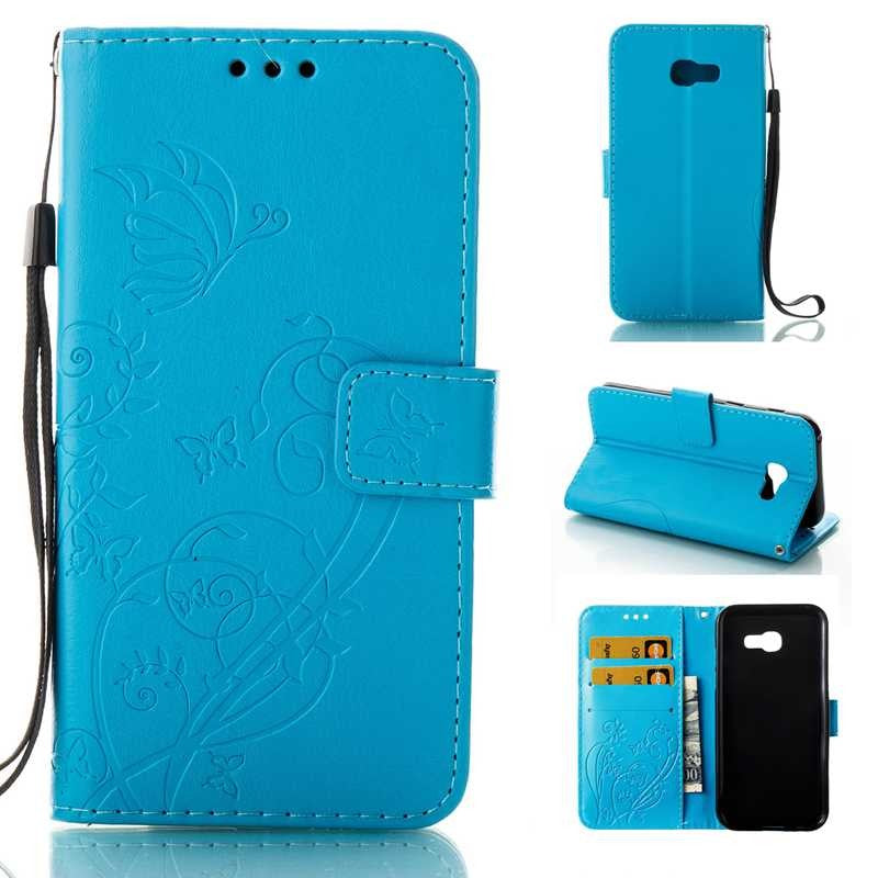 Luxury 3D Embossing Flower Flip Wallet Cover for Samsung Galaxy A5 2017 PU Leather Case for Samsung A5 2017 A520F Pouch