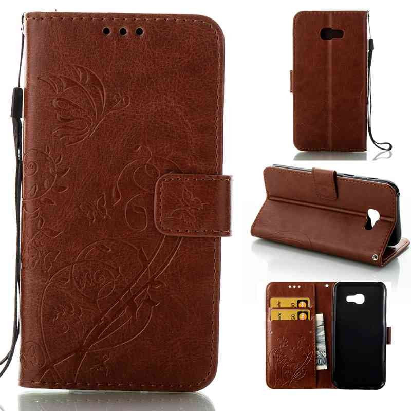 Luxury 3D Embossing Flower Flip Wallet Cover for Samsung Galaxy A5 2017 PU Leather Case for Samsung A5 2017 A520F Pouch