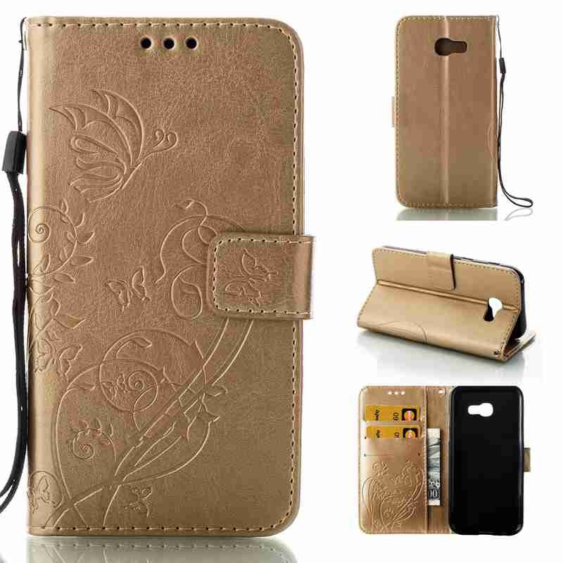 Luxury 3D Embossing Flower Flip Wallet Cover for Samsung Galaxy A5 2017 PU Leather Case for Samsung A5 2017 A520F Pouch