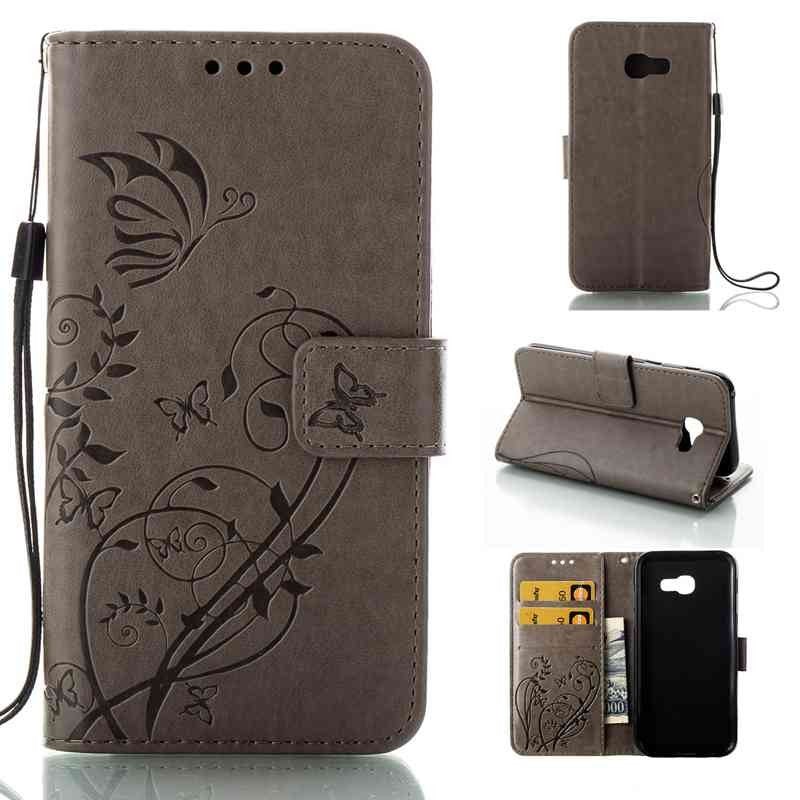 Luxury 3D Embossing Flower Flip Wallet Cover for Samsung Galaxy A5 2017 PU Leather Case for Samsung A5 2017 A520F Pouch