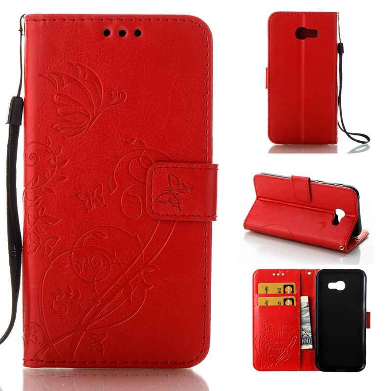 Luxury 3D Embossing Flower Flip Wallet Cover for Samsung Galaxy A5 2017 PU Leather Case for Samsung A5 2017 A520F Pouch