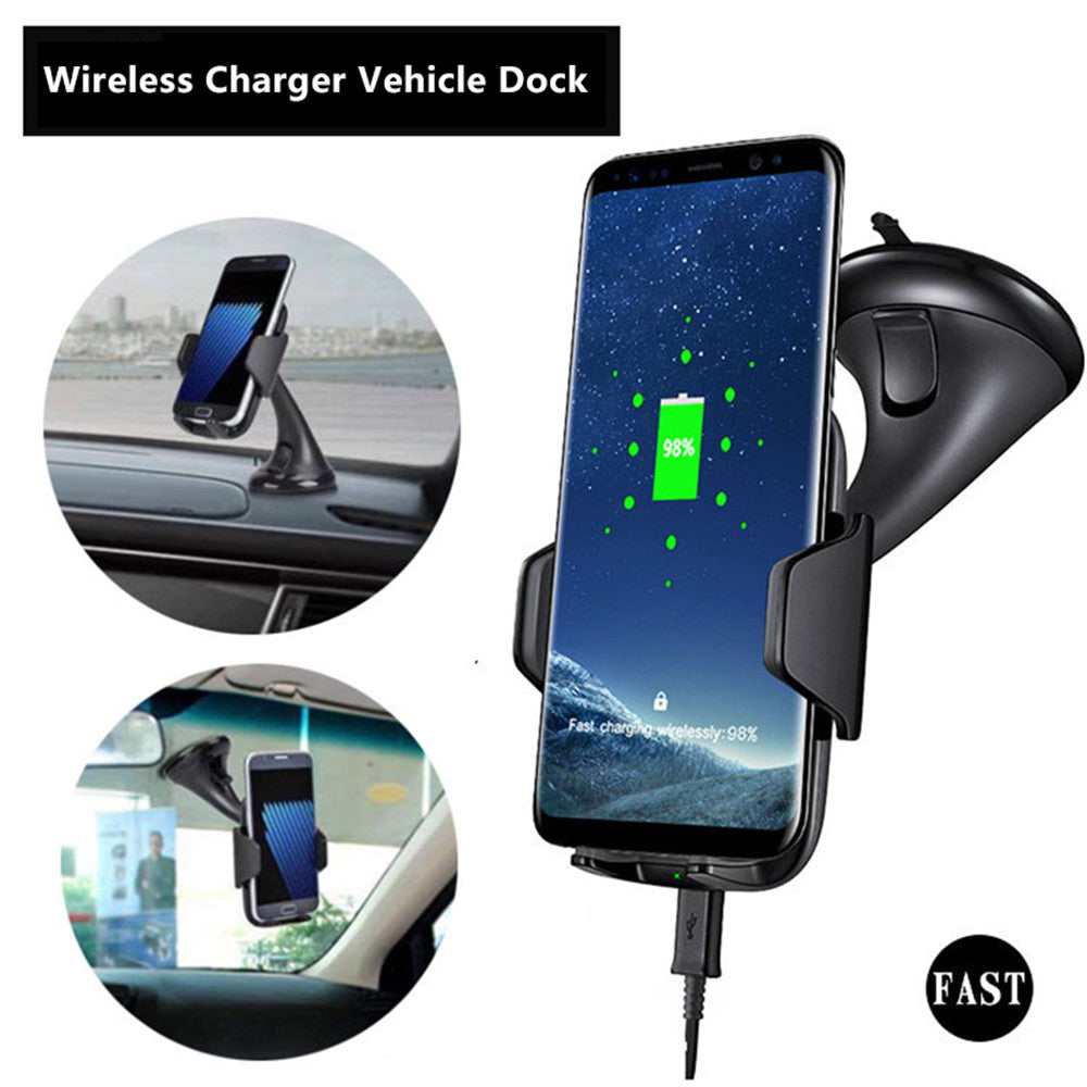 Car Qi Fast Wireless Charger wireless cellphone Fast Charger Wireless Chargering Stand for iphone for samsung for phone