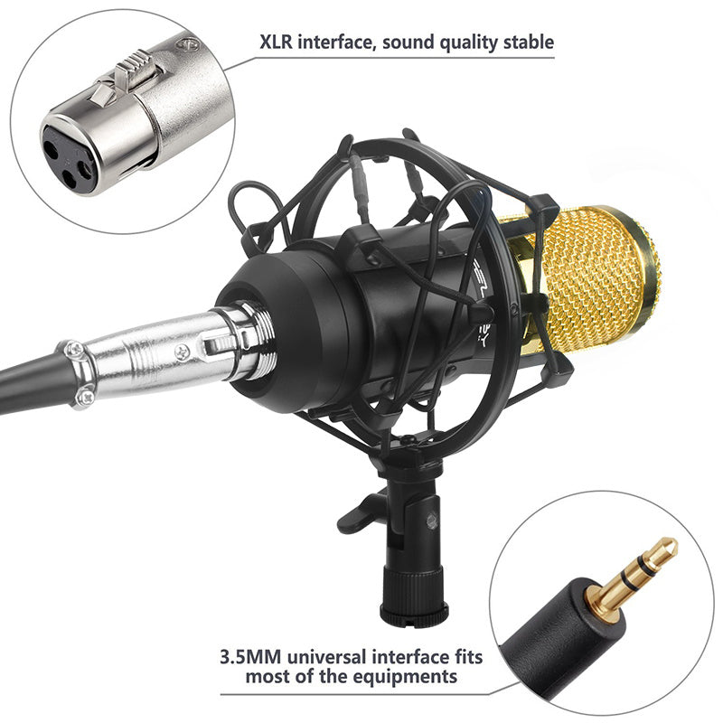 bm 800 Microphones capacitor professional audio condensing microphone computer 48 v phantom power sound card usb camera