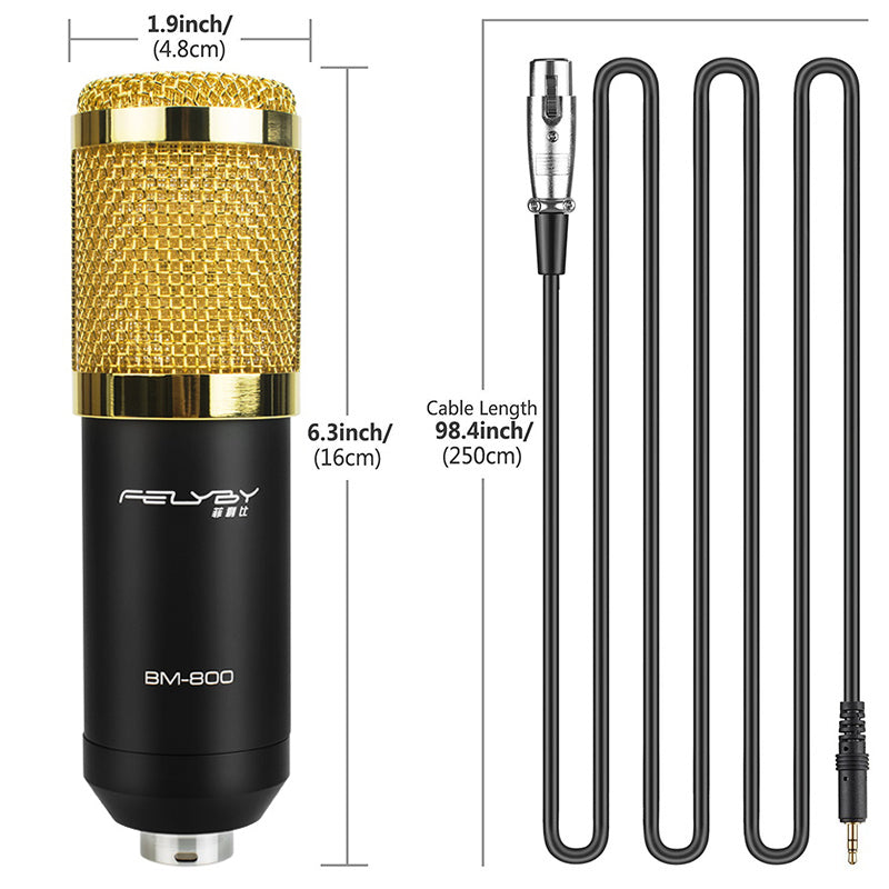 bm 800 Microphones capacitor professional audio condensing microphone computer 48 v phantom power sound card usb camera