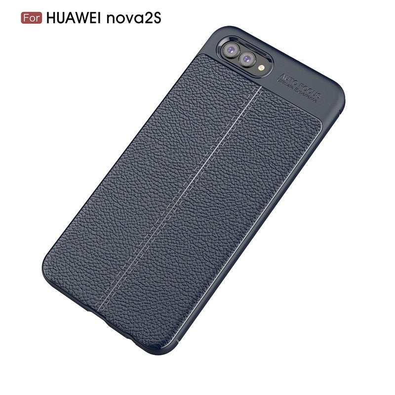 Luxury TPU Case for Huawei Nova 2S Leather Texture Silicone Back Cover for Huawei Nova 2S 2 S Case