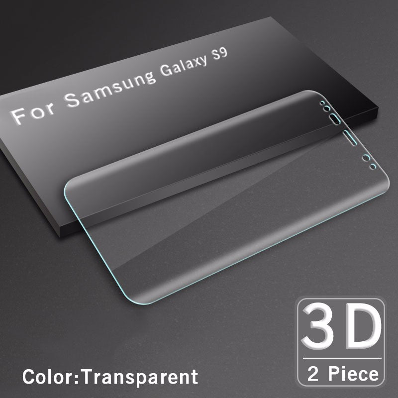 ? (2 Piece) 3D tempered glass film For Samsung S9 Plus tempered film full screen arc edge tempered Screen