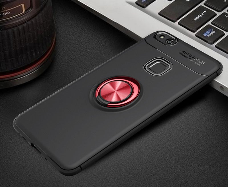 Car Holder Case for Huawei P10 Lite Back Cover Ring Holder Magnetic Suction Bracket Case for Huawei P10 Lite Phone Case