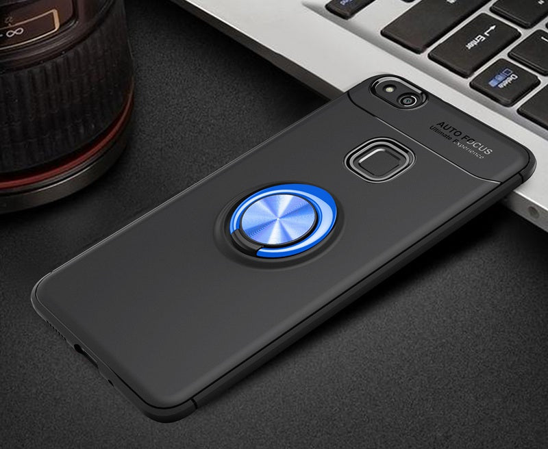 Car Holder Case for Huawei P10 Lite Back Cover Ring Holder Magnetic Suction Bracket Case for Huawei P10 Lite Phone Case