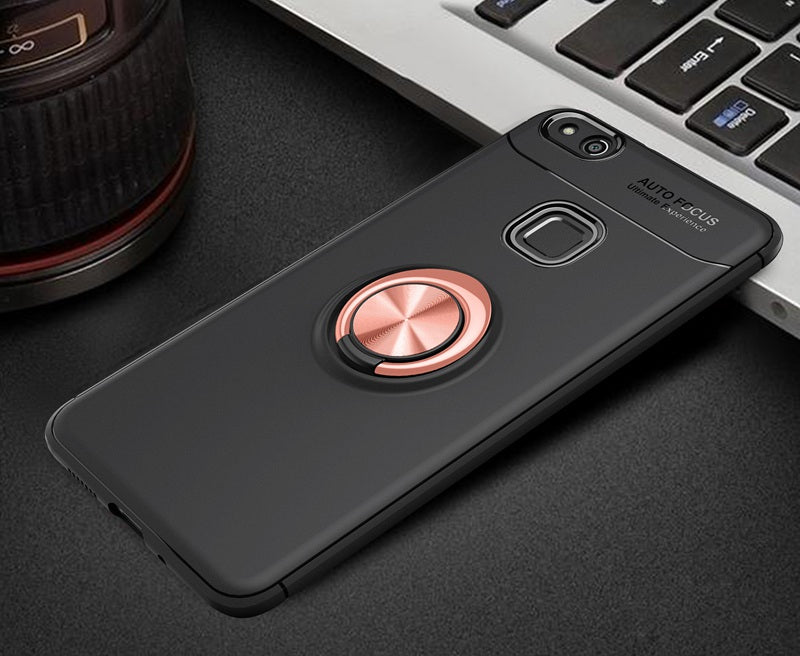 Car Holder Case for Huawei P10 Lite Back Cover Ring Holder Magnetic Suction Bracket Case for Huawei P10 Lite Phone Case