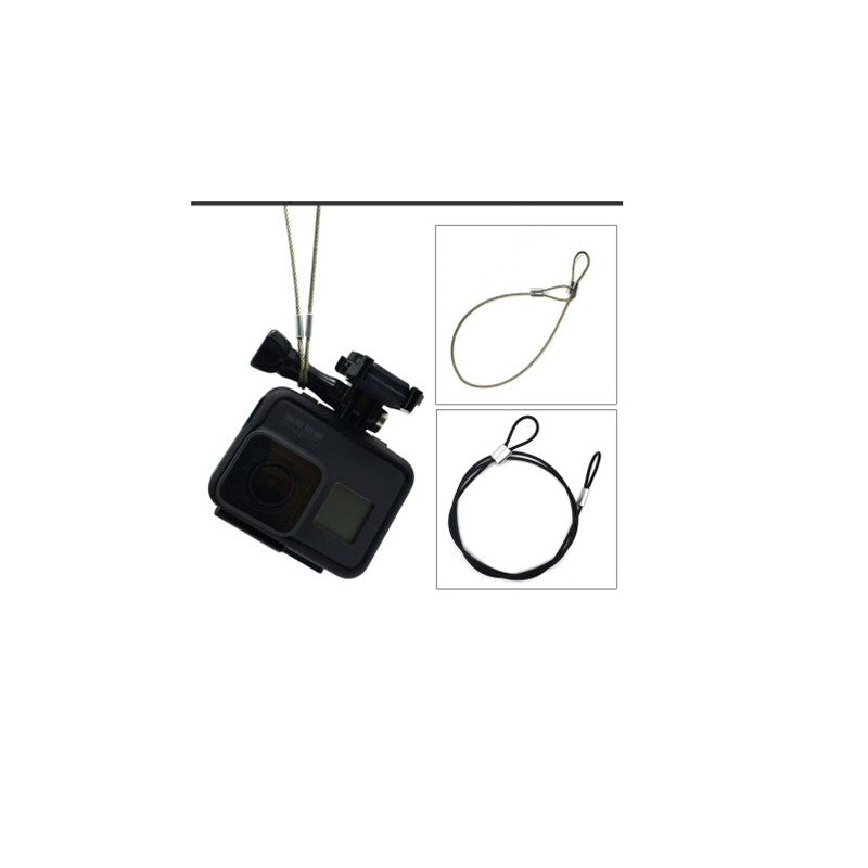 For Go Pro Accessories 60cm Stainless Steel Lanyard Tether For GoPro HERO 6 5 4 3+ 3 2 1 For GoPro Hero 6 Black